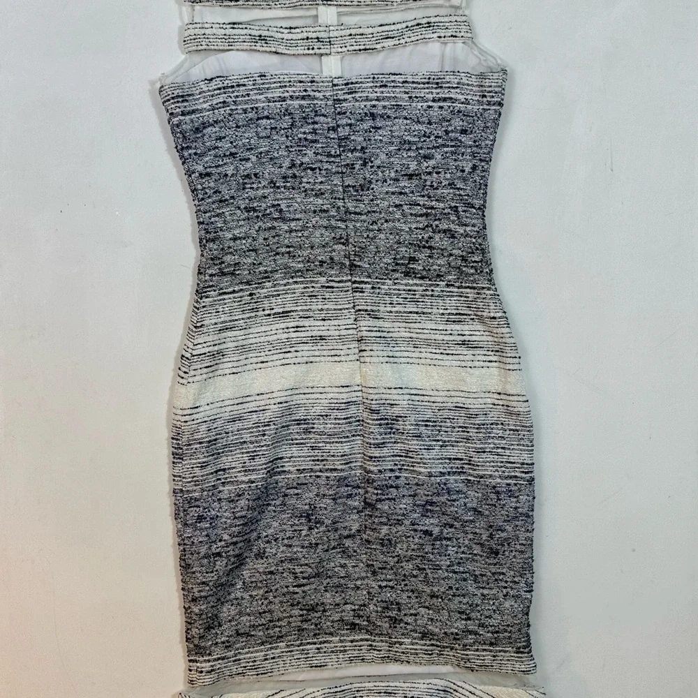 Badgley Mischka Silver Sheath Cocktail Dress Runway Vintage - Picture 6 of 8